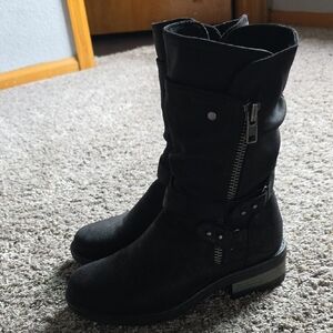 Carlos by Carlos Santana Black Combat Boots